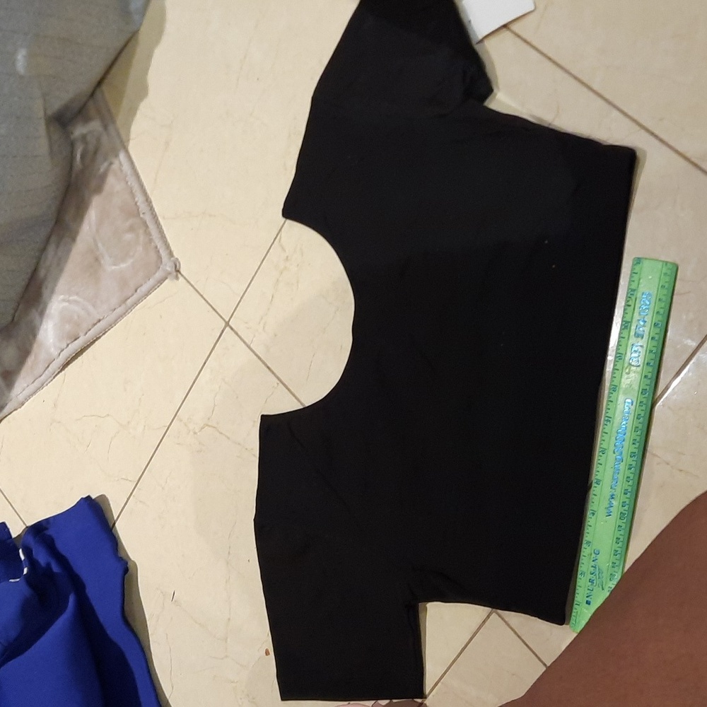 AUTHENTIC GENUINE SEXY BLACK LEOTARD CHEERLEADER CROP TOP XL WOMEN'S
